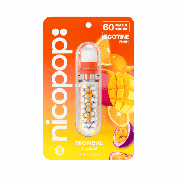 Nicopop Nicotine Pearls - Tropical | Free UK Delivery | Lincolnshire Vapours