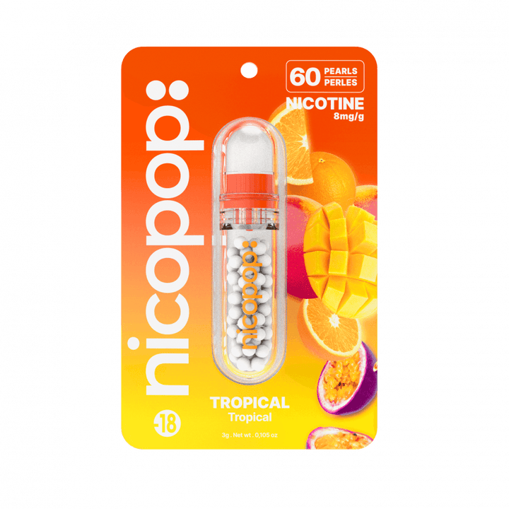 Nicopop Nicotine Pearls - Tropical | Free UK Delivery | Lincolnshire Vapours