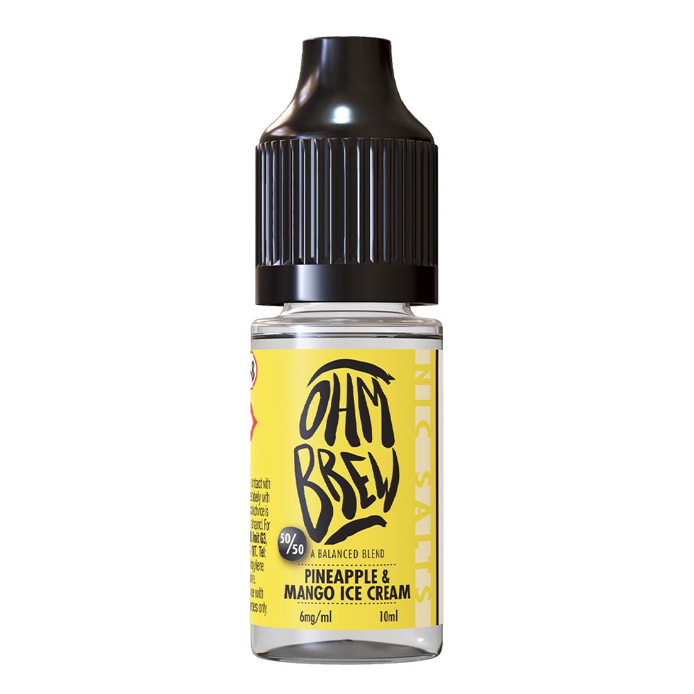 Ohm Brew - Pineapple & Mango Ice Cream Nic Salt 10ml | Lincolnshire Vapours