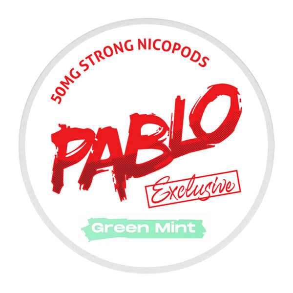 Pablo Nicotine Pouches - 20 Pouches - 50mg -  Green Mint