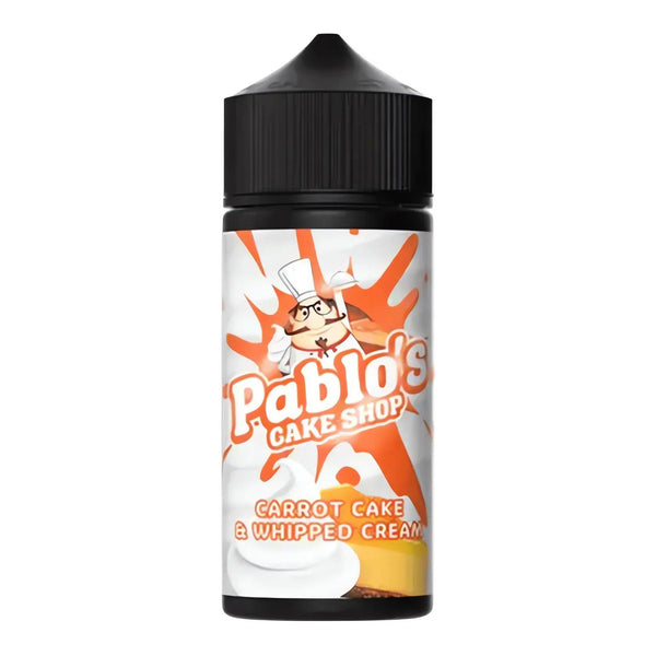 Pablo's Cake Shop - Carrot Cake & Whipped Cream 100ml Shortfill Pablo's Cake Shop - Carrot Cake & Whipped Cream 100ml Shortfill - Default Title | Free UK Delivery | Lincolnshire Vapours