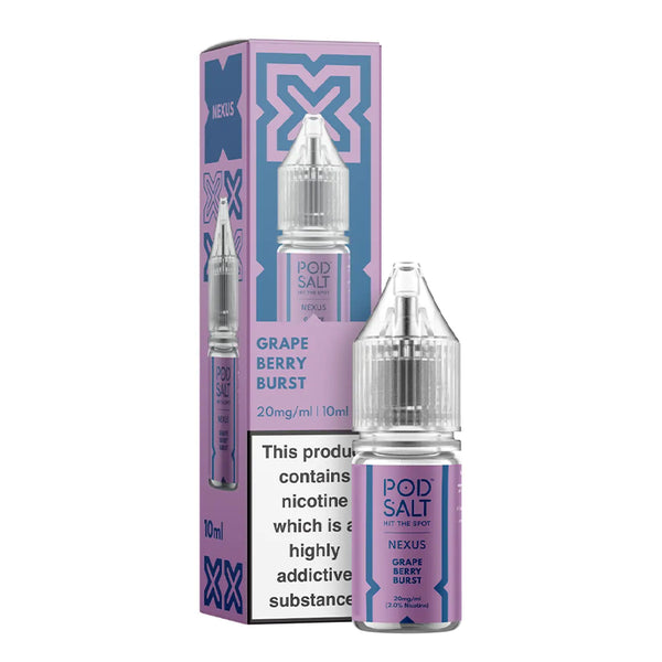 Pod Salt Nexus - Grape Berry Burst 10ml | Free UK Delivery | Lincolnshire Vapours