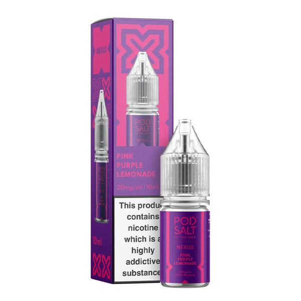 Pod Salt Nexus - Pink Purple Lemonade 10ml | Free UK Delivery | Lincolnshire Vapours