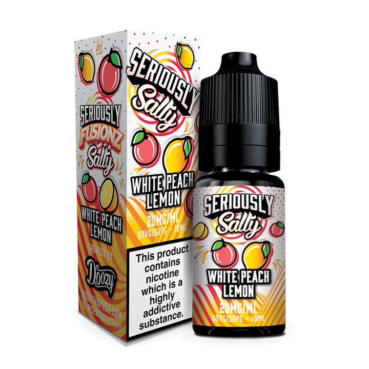 Seriously Fusionz Salty - White Peach Lemon Nic Salt 10ml | Free UK Delivery | Lincolnshire Vapours