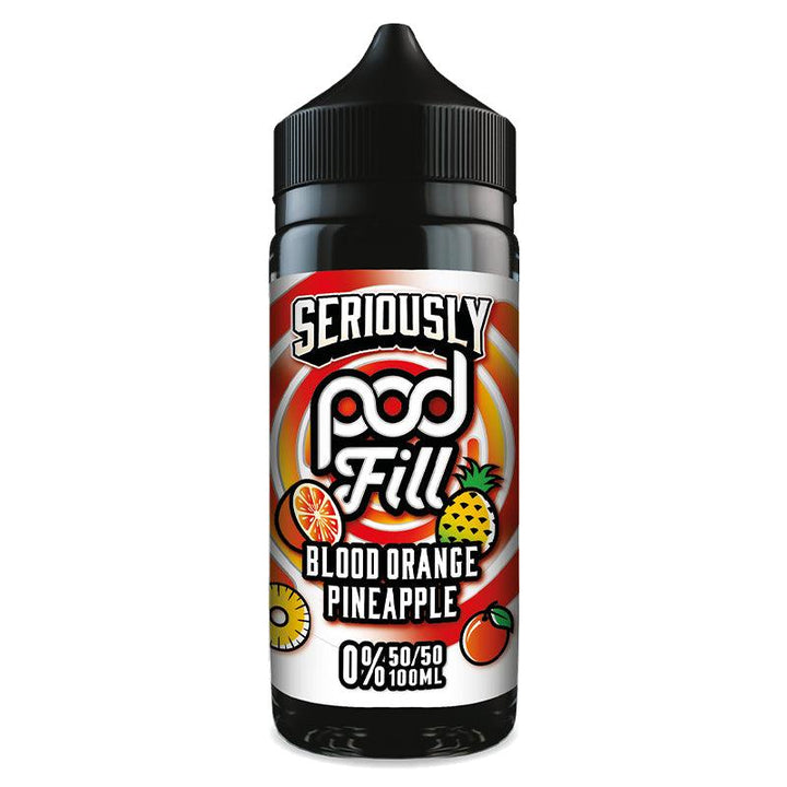 Seriously Pod Fill - Blood Orange Pinapple 100ml Shortfill | Free UK Delivery | Lincolnshire Vapours