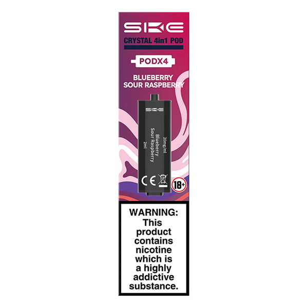 SKE Crystal 2400 4-In-1 - Blueberry Sour Raspberry Pre-filled Pods