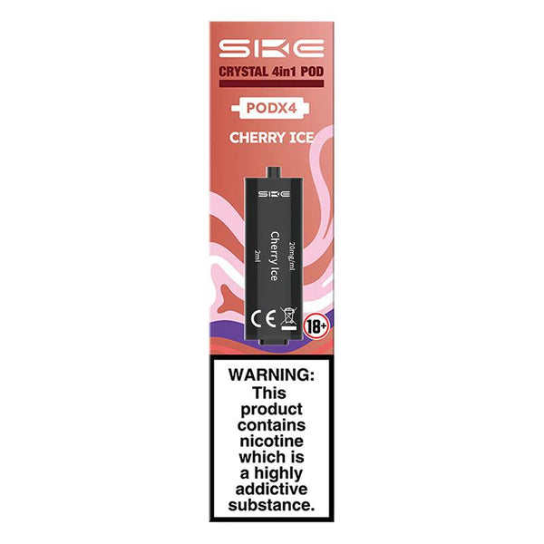 SKE Crystal 2400 4-In-1 - Cherry Ice Pre-filled Pods | Free UK Delivery | Lincolnshire Vapours