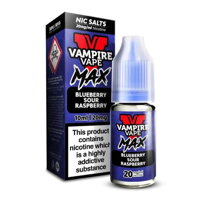 Vampire Vape Max - Blueberry Sour Raspberry Nic Salt 10ml - 10mg