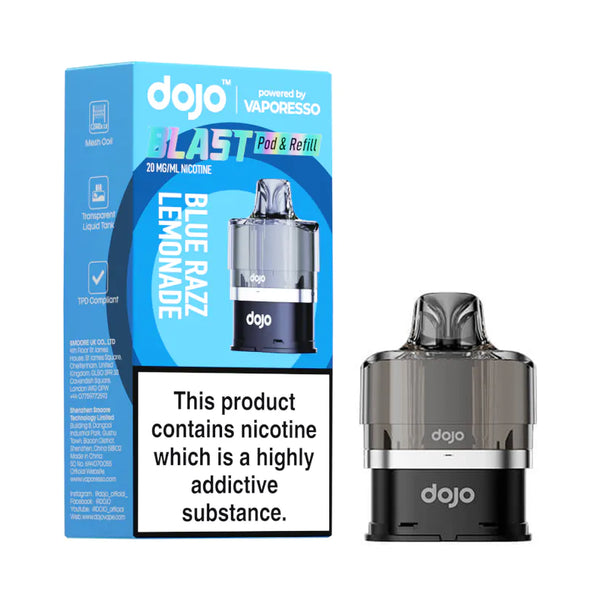 Vaporesso Dojo Blast 6000 - Blue Razz Lemonade Prefilled Pod & Refill