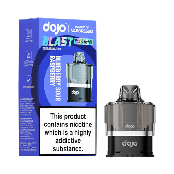 Vaporesso Dojo Blast 6000 - Blueberry Sour Raspberry Prefilled Pod & Refill