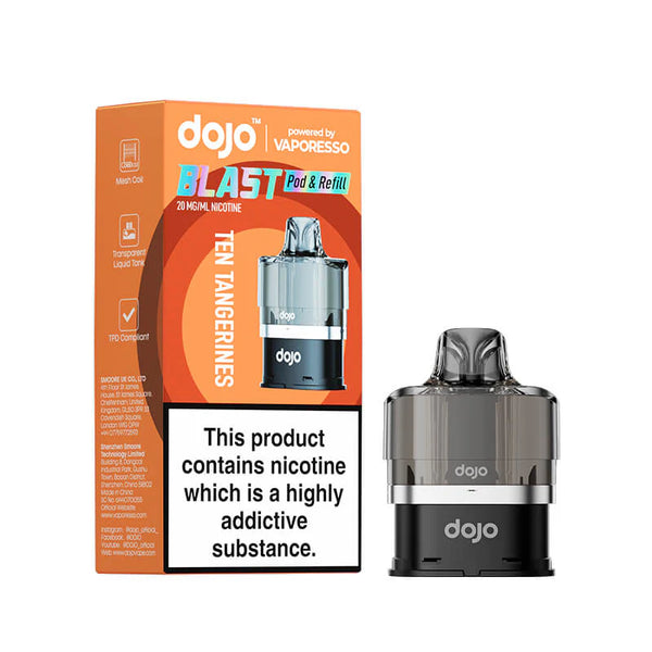 Vaporesso Dojo Blast 6000 - Ten Tangerines Prefilled Pod & Refill