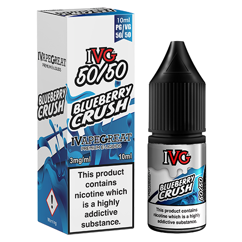IVG 50/50 - Blueberry Crush 10ml IVG 50/50 - Blueberry Crush 10ml - undefined | Free UK Delivery | Lincolnshire Vapours