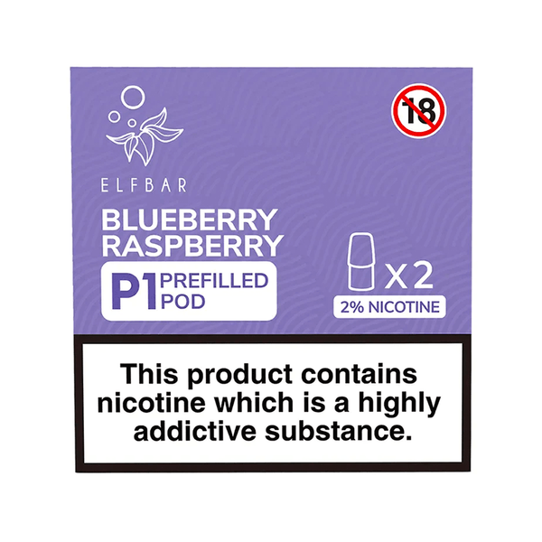 Elf Bar Mate 500 P1 Blueberry Raspberry Pods (2 Pack) Elf Bar Mate 500 P1 Blueberry Raspberry Pods (2 Pack) - undefined | Free UK Delivery | Lincolnshire Vapours