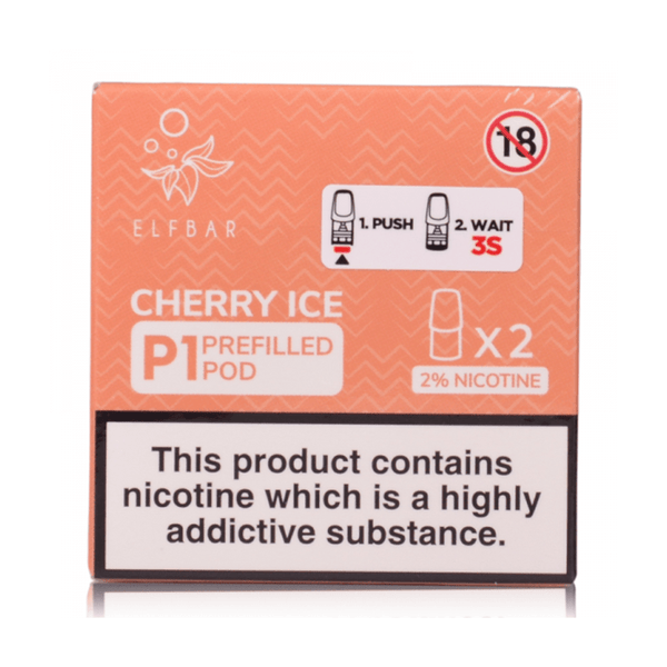 Elf Bar Mate 500 P1 Cherry Ice Prefilled Pods (2 Pack) Elf Bar Mate 500 P1 Cherry Ice Prefilled Pods (2 Pack) - undefined | Free UK Delivery | Lincolnshire Vapours