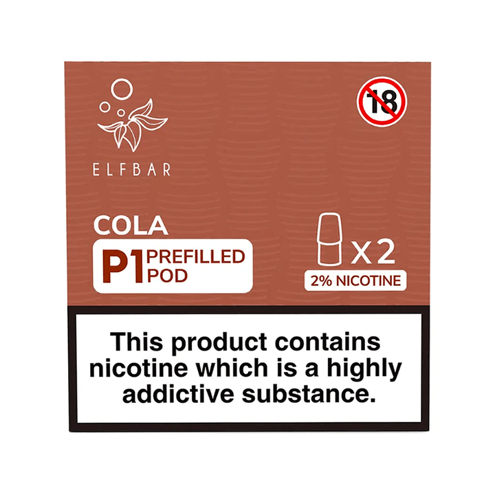 Elf Bar Mate 500 P1 Cola Pods (2 Pack) | Free UK Delivery | Lincolnshire Vapours