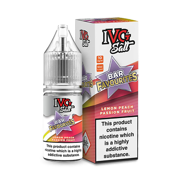 IVG Salt Bar Favourites - Lemon Peach Passion Fruit 10ml IVG Salt Bar Favourites - Lemon Peach Passion Fruit 10ml - undefined | Free UK Delivery | Lincolnshire Vapours