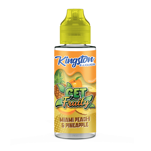 Kingston Get Fruity - Miami Peach & Pineapple 100ml Shortfill Kingston Get Fruity - Miami Peach & Pineapple 100ml Shortfill - undefined | Free UK Delivery | Lincolnshire Vapours
