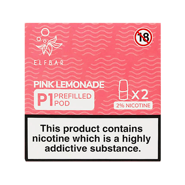 Elf Bar Mate 500 P1 Pink Lemonade Prefilled Pods (2 Pack) | Free UK Delivery | Lincolnshire Vapours