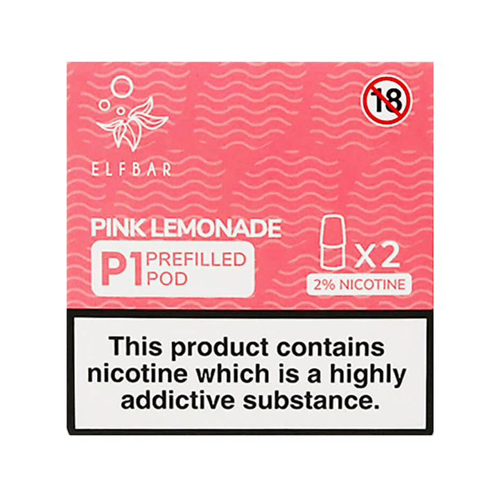 Elf Bar Mate 500 P1 Pink Lemonade Prefilled Pods (2 Pack) | Free UK Delivery | Lincolnshire Vapours