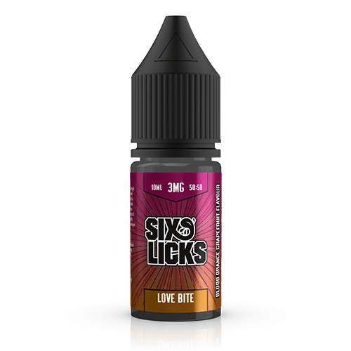 Six Licks 50:50 - Love Bite 10ml Six Licks 50:50 - Love Bite 10ml - undefined | Free UK Delivery | Lincolnshire Vapours