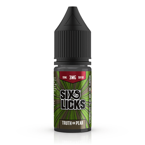 Six Licks 50:50 - Truth Or Pear 10ml Six Licks 50:50 - Truth Or Pear 10ml - undefined | Free UK Delivery | Lincolnshire Vapours