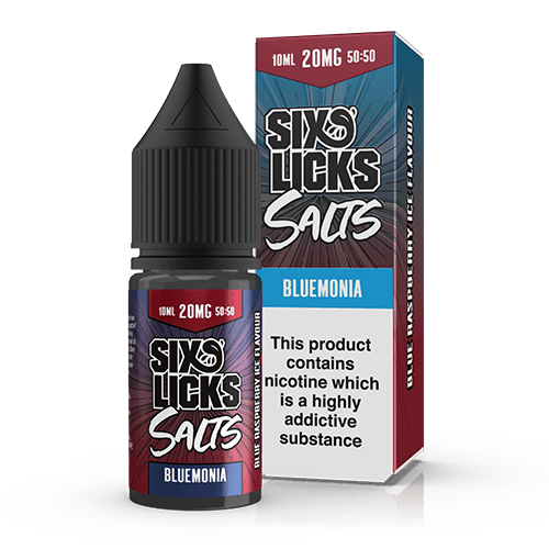 Six Licks Salts - Bluemonia 10ml Six Licks Salts - Bluemonia 10ml - undefined | Free UK Delivery | Lincolnshire Vapours