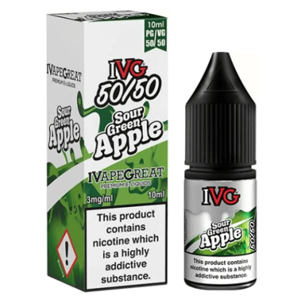 IVG 50/50 - Sour Green Apple 10ml IVG 50/50 - Sour Green Apple 10ml - undefined | Free UK Delivery | Lincolnshire Vapours