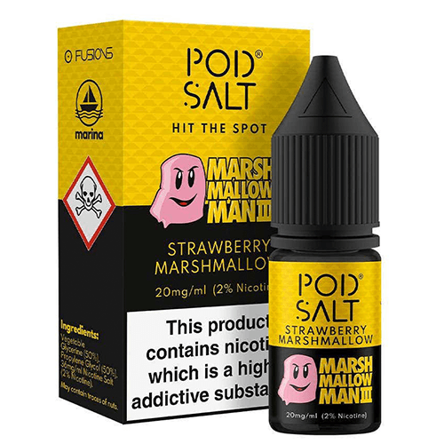 Pod Salt Fusions - Marshmallow Man 3 10ml | Free UK Delivery | Lincolnshire Vapours