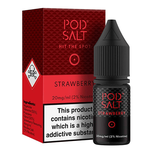 Pod Salt - Strawberry 10ml Pod Salt - Strawberry 10ml - undefined | Free UK Delivery | Lincolnshire Vapours