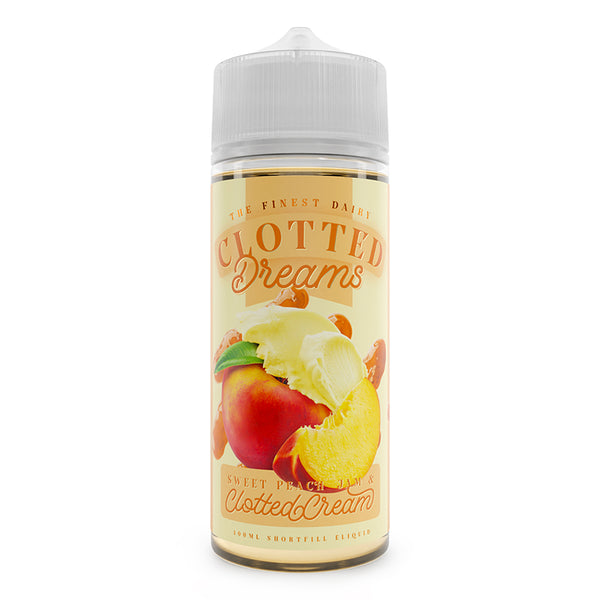 Clotted Dreams - Sweet Peach Jam & Clotted Cream 100ml Shortfill Clotted Dreams - Sweet Peach Jam & Clotted Cream 100ml Shortfill - undefined | Free UK Delivery | Lincolnshire Vapours