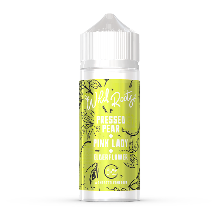 Wild Roots - Pressed Pear, Pink Lady & Elderflower 100ml Shortfill Wild Roots - Pressed Pear, Pink Lady & Elderflower 100ml Shortfill - undefined | Free UK Delivery | Lincolnshire Vapours