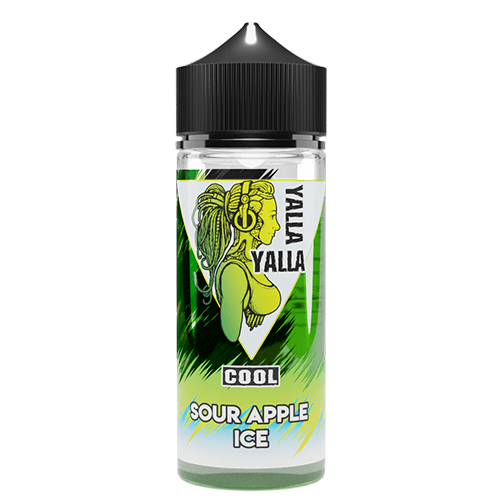 Yalla Yalla Cool - Sour Apple Ice 100ml Shortfill | Free UK Delivery | Lincolnshire Vapours